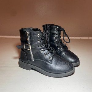 Girls Black Boots Size 3